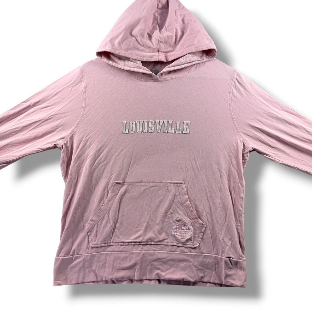 58 Sports Louisville Cardinals Pink Lightweight Hoodie Women XL NCAA Fan Gear